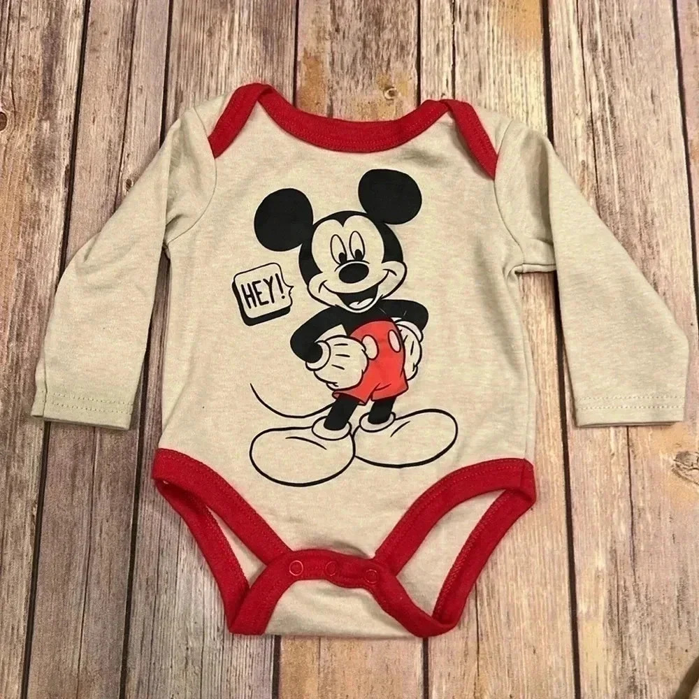 TWIN BUNDLE! Mikey Mouse set with bib | 0-3 Month - Picture 5 of 8